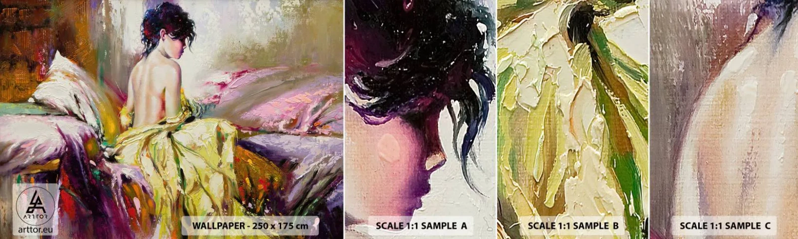 Amostra de Papel de Parede Standard Eco - Entre a boca e a borda do copo - Mulher, Corpo, Pedaço - 100x30 cm