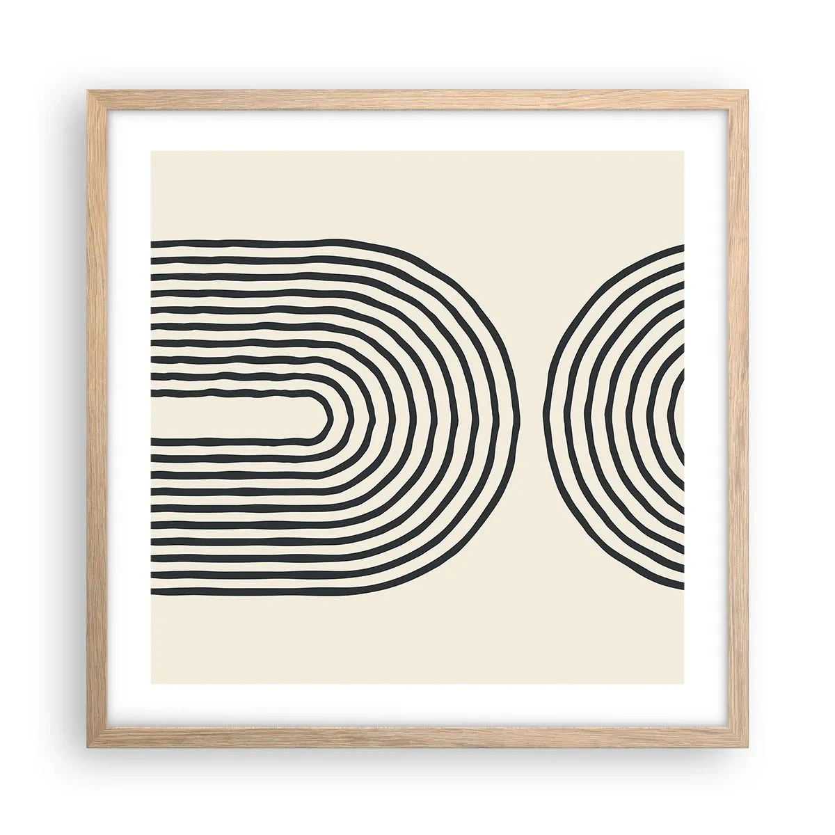 Pôster com moldura de carvalho claro - Em um momento... - 50x50 cm