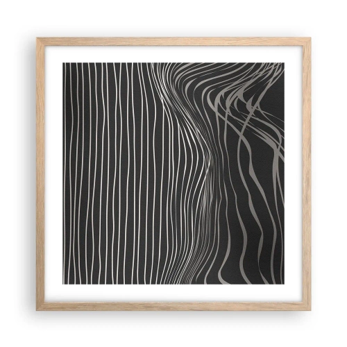 Pôster com moldura de carvalho claro - Ritmo e sotaque - 50x50 cm