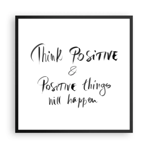 Pôster com moldura preta - Como viver? - 60x60 cm