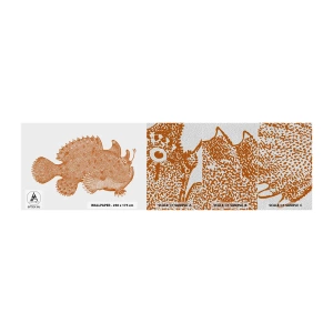 Amostra de papel de parede Premium Sand - E era um peixe - Peixe Marinho, oceano, Beira-mar - 100x30 cm