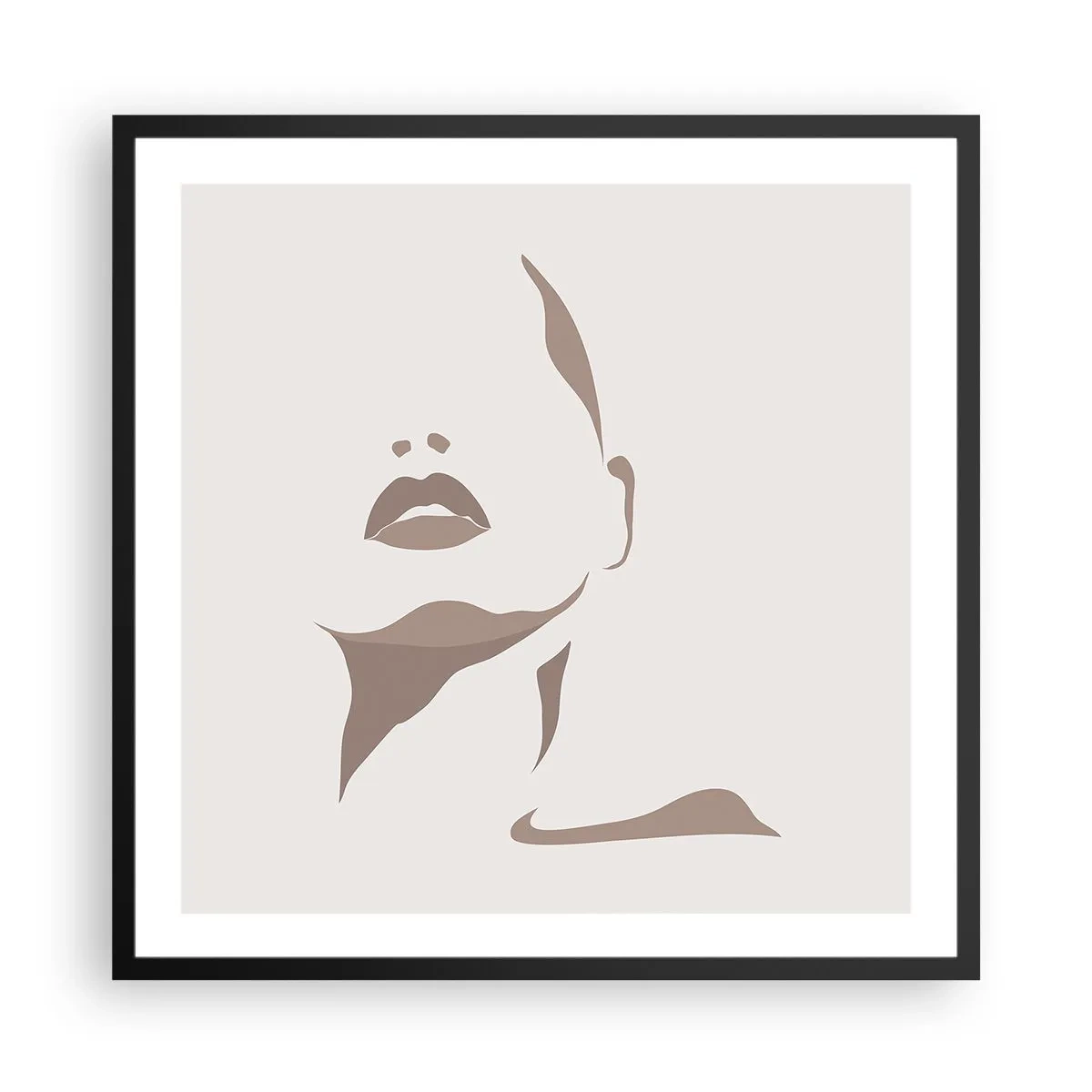 Pôster com moldura preta - Feito de luz e sombra - 60x60 cm