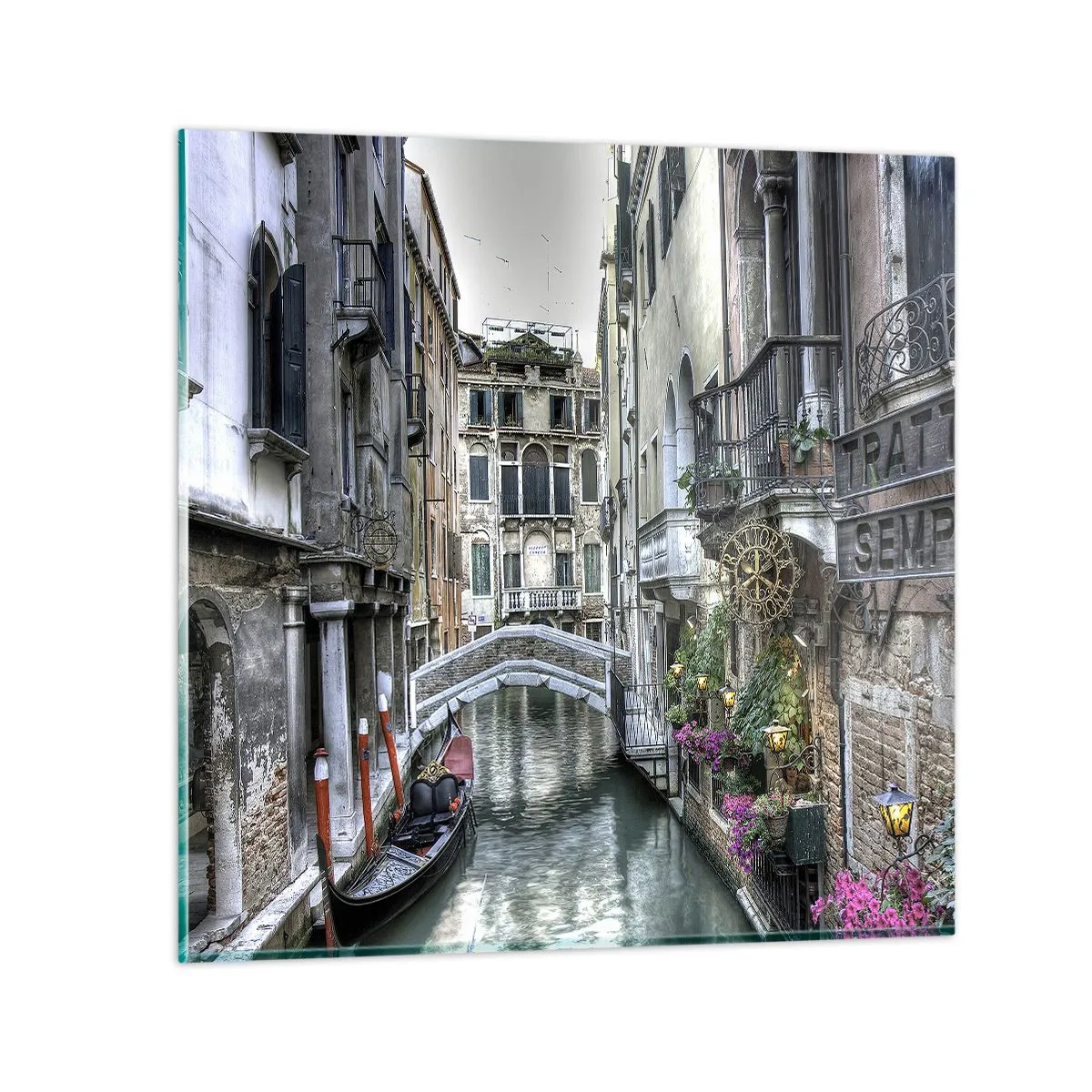 Quadro em vidro - Há séculos em devaneio silencioso - 70x70 cm