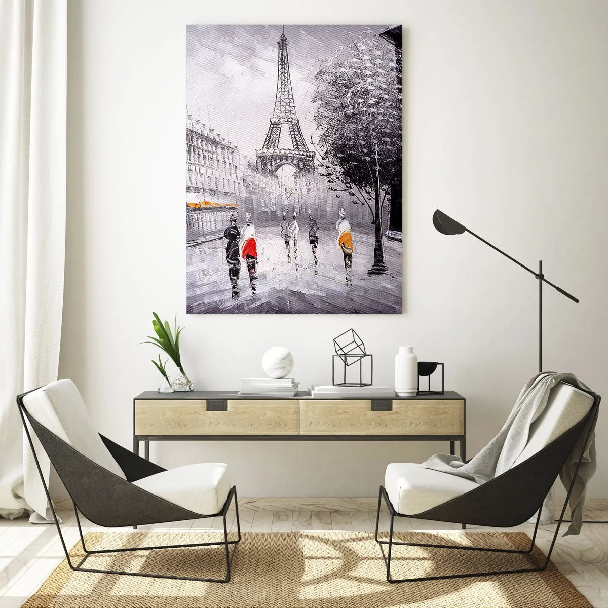 Quadro em vidro - Passeio em Paris - 50x70 cm