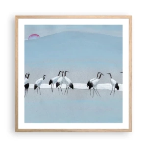 Pôster com moldura de carvalho claro - Depois de um dia quente - 60x60 cm