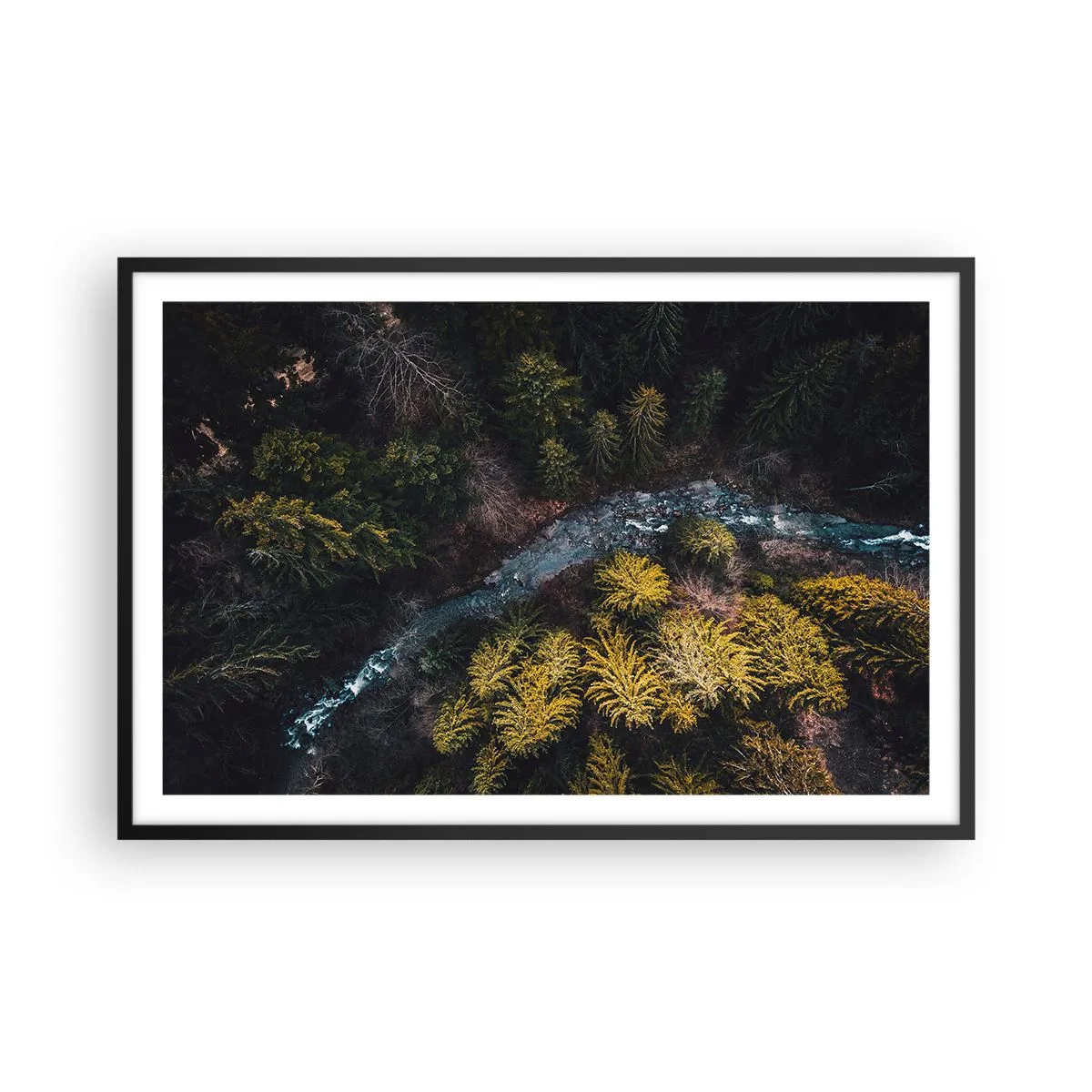 Pôster com moldura preta - Rápido e cada vez mais rápido - 91x61 cm