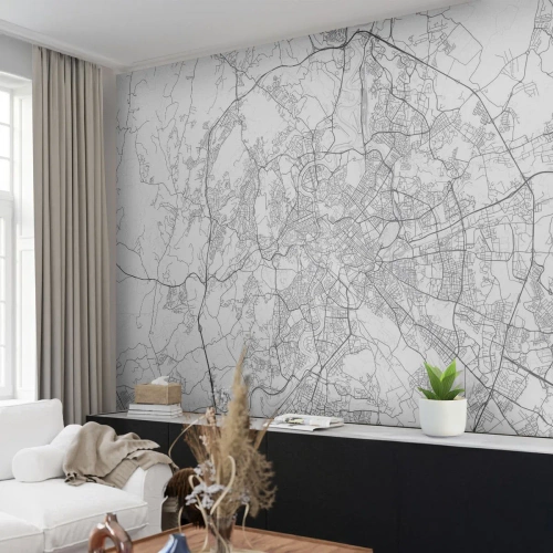 Papel de parede personalizado Adesivo Deluxe Sticker - Círculo romano - Cidade, Mapa da cidade, Roma