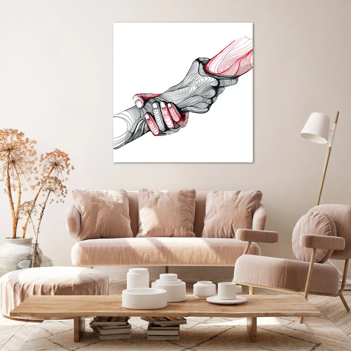 Quadro em tela - Está em boas mãos - 70x70 cm