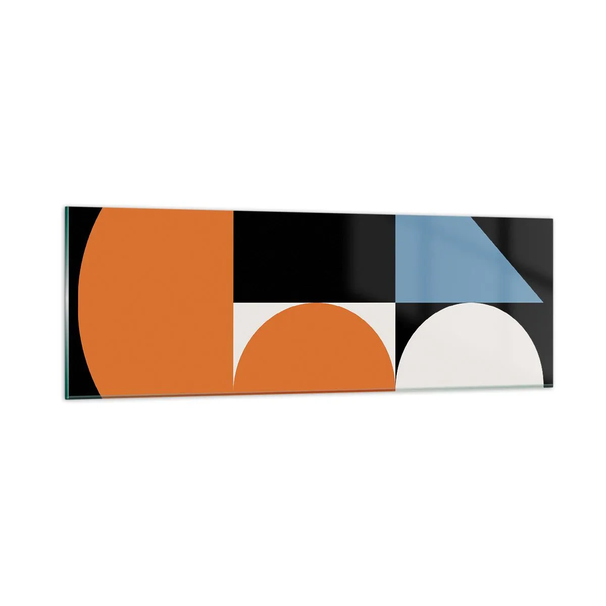 Quadro em vidro - Disposição das figuras - 90x30 cm