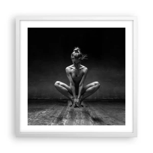 Pôster em moldura branca - A energia da dança - 50x50 cm