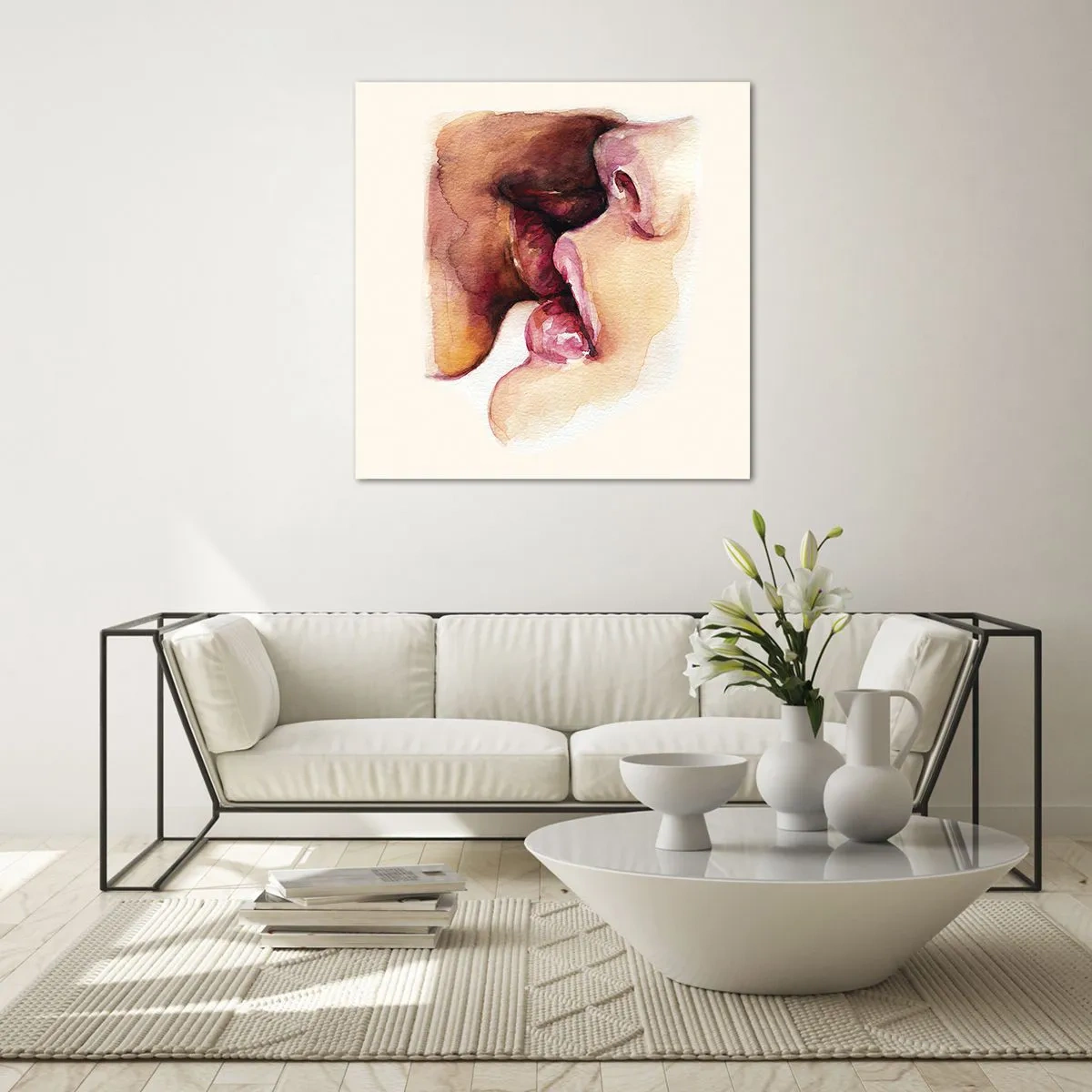 Quadro em vidro - Como a noite e o dia, a terra e o céu - 30x30 cm