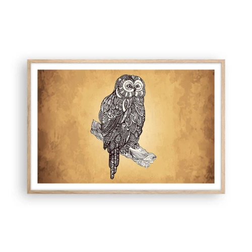Pôster com moldura de carvalho claro - Ornamentos intrincados de sabedoria - 91x61 cm