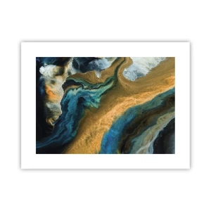Pôster - Azul – amarelo – influências mútuas - 40x30 cm