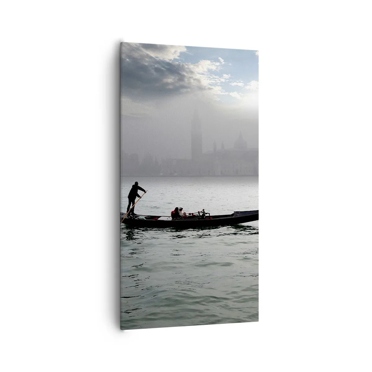 Quadro em tela - Uma cidade fabulosa feita de água e nevoeiro - 65x120 cm