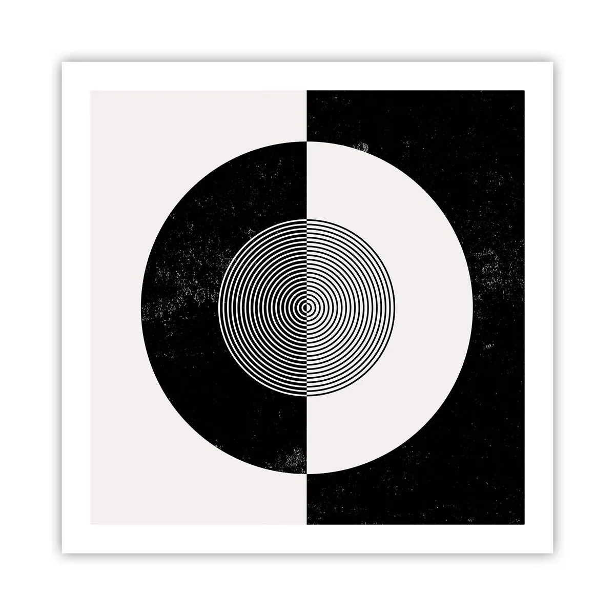 Pôster - Harmonia a preto e branco - 60x60 cm