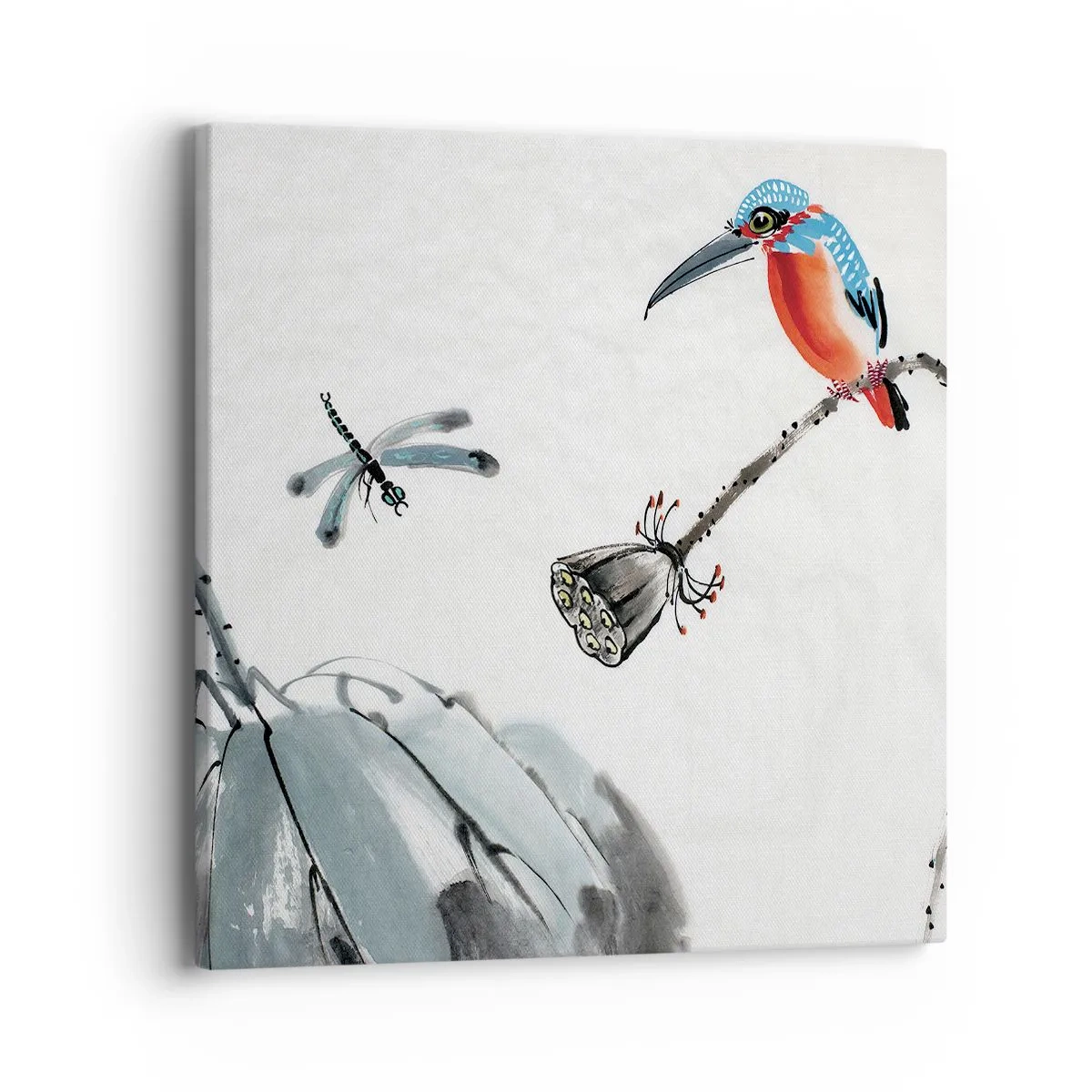 Quadro em tela - A vida do prado - 40x40 cm