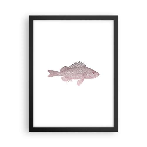Pôster com moldura preta - Peixe de olhos grandes - 30x40 cm