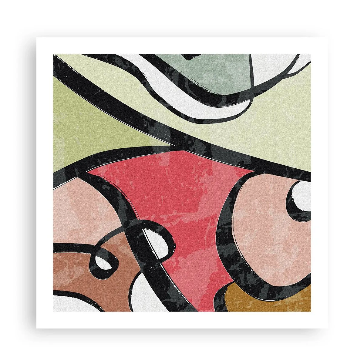 Pôster - Piruetas entre cores - 60x60 cm