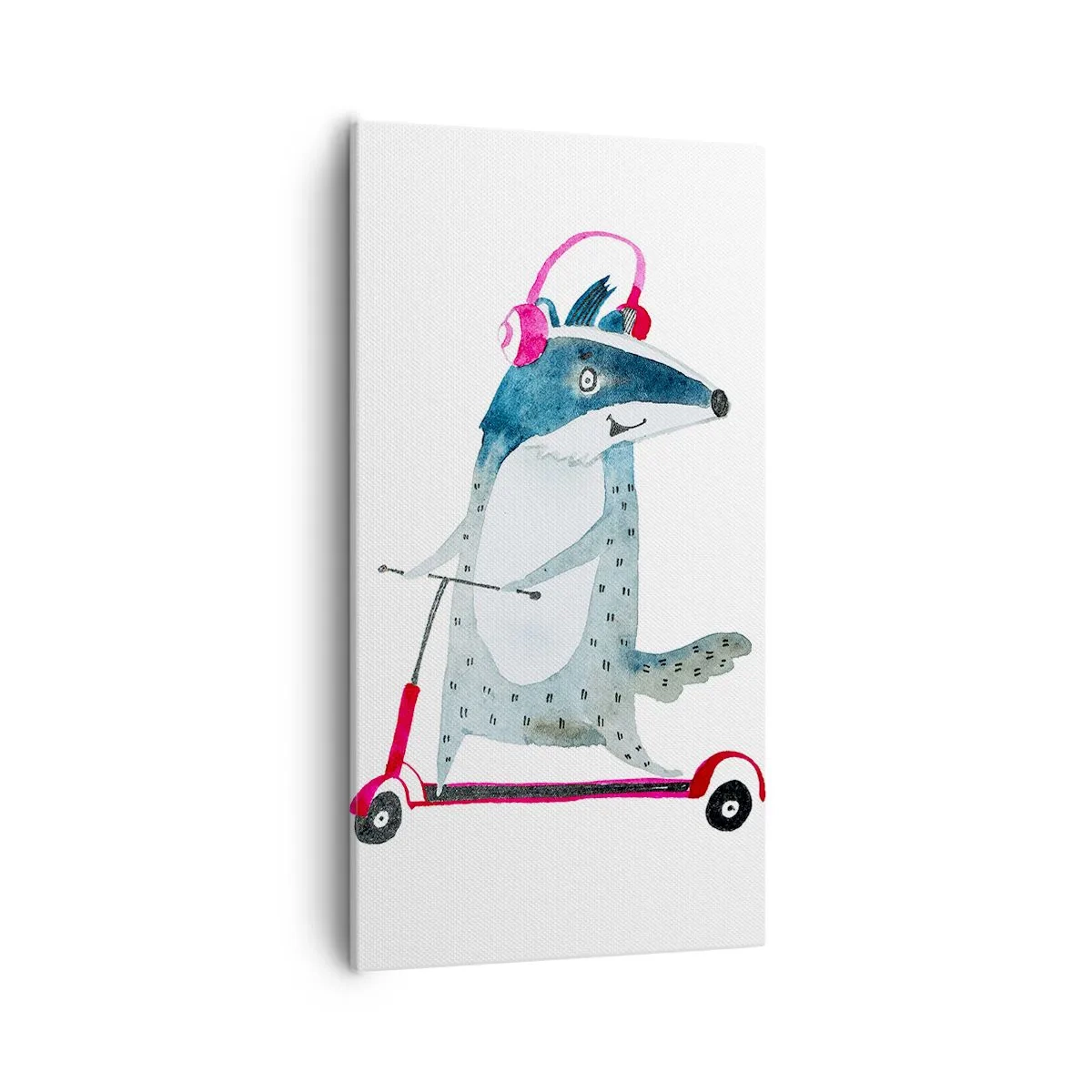 Quadro em tela - A alegria do texugo - 55x100 cm