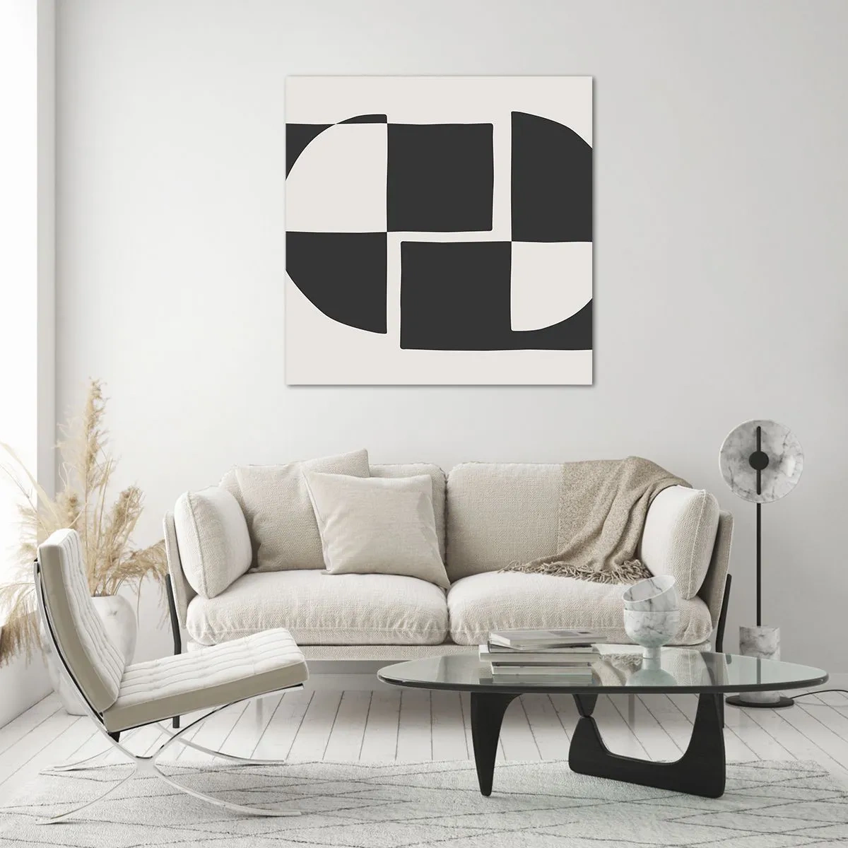 Quadro em vidro - Antítese – síntese - 70x70 cm