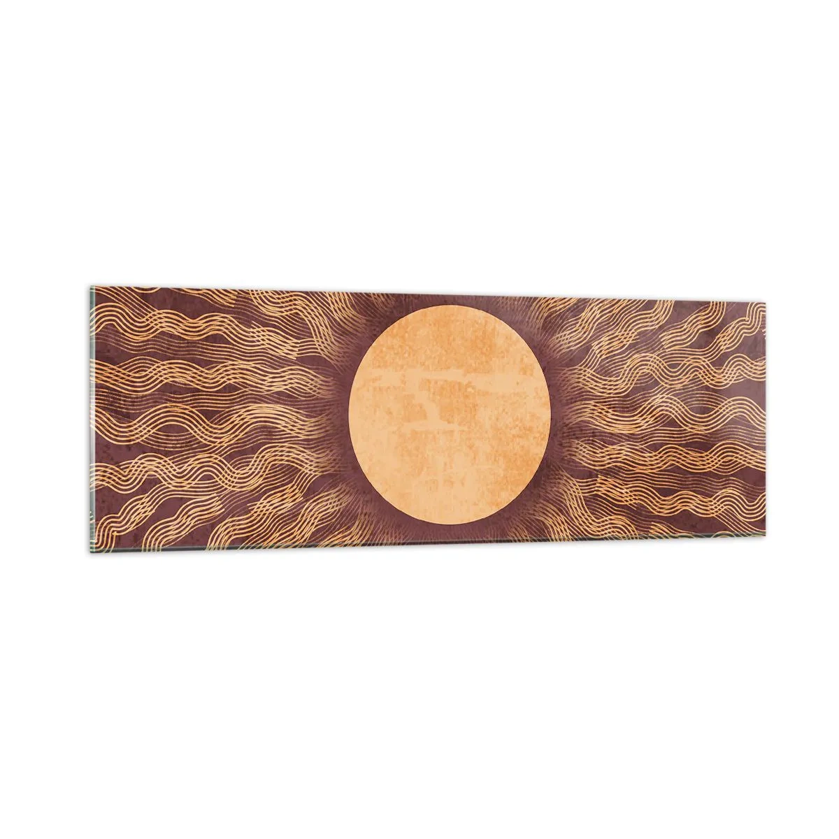 Quadro em vidro - Ícone do sol - 90x30 cm