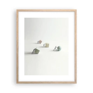 Pôster com moldura de carvalho claro - É a vida - 40x50 cm