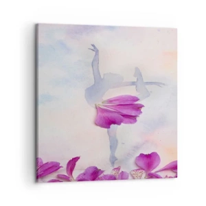 Quadro em tela - Delicada como uma flor - 60x60 cm