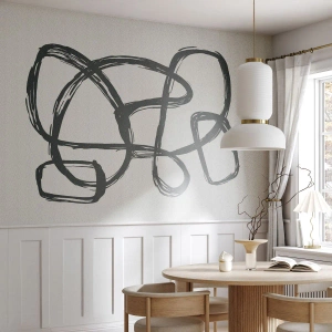 Papel de Parede Autocolante Deluxe Sticker - Abstração em loop - Boho, Pedaço, Minimalista - 350x256 cm