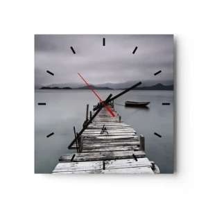 Relógio de parede - Relógio em vidro - Amanhã pode ir - 40x40 cm