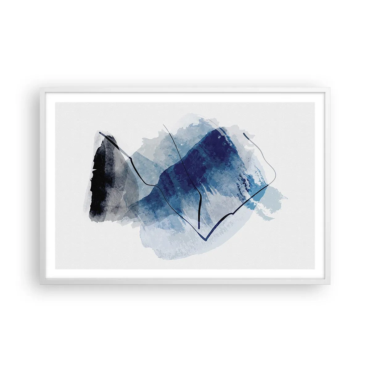 Pôster em moldura branca - Iceberg - 91x61 cm