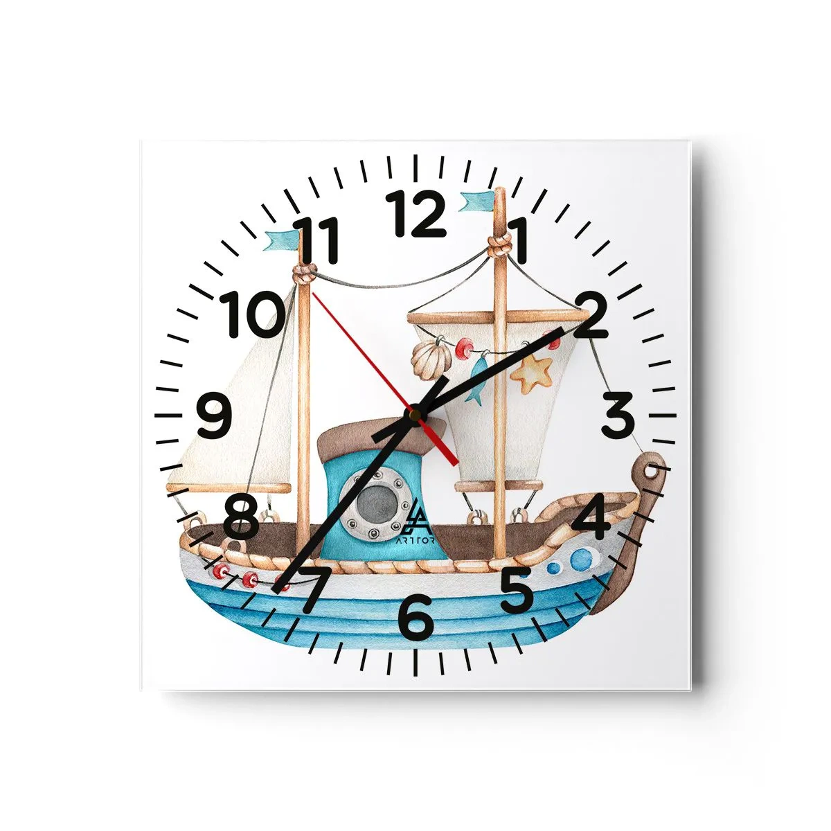 Relógio de parede - Relógio em vidro - Vamos a isso! - 30x30 cm