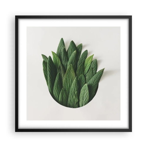 Pôster com moldura preta - Curiosidade indomável - 50x50 cm