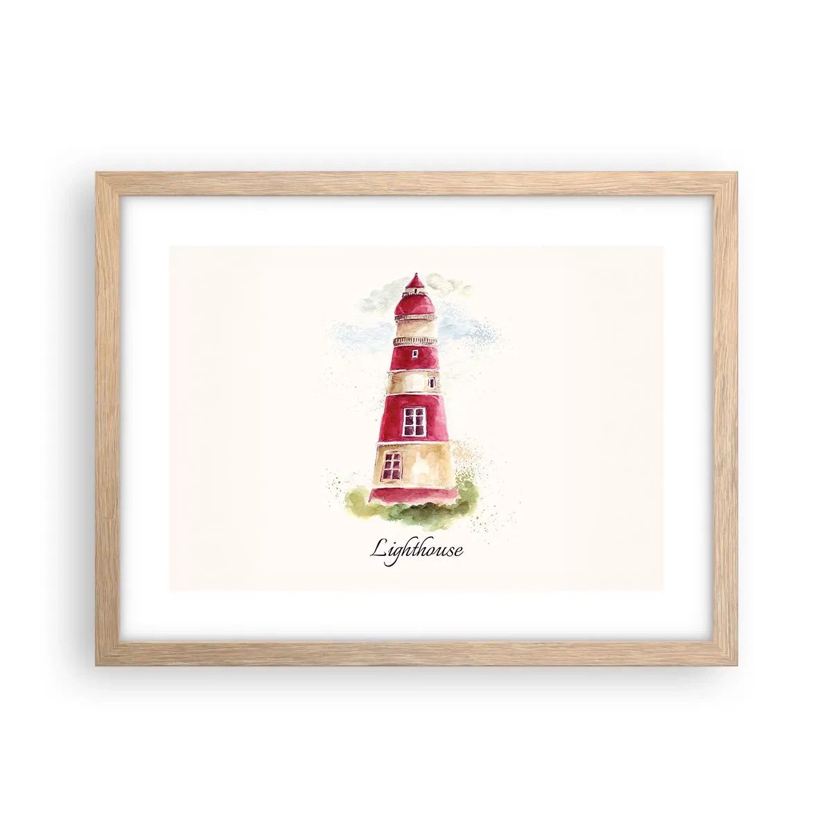 Pôster com moldura de carvalho claro - Sempre há clima - 40x30 cm