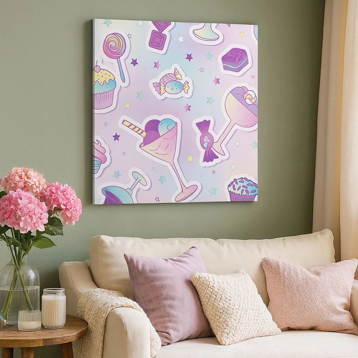 Quadro em tela - Tenha um aniversário todos os dias - 30x30 cm