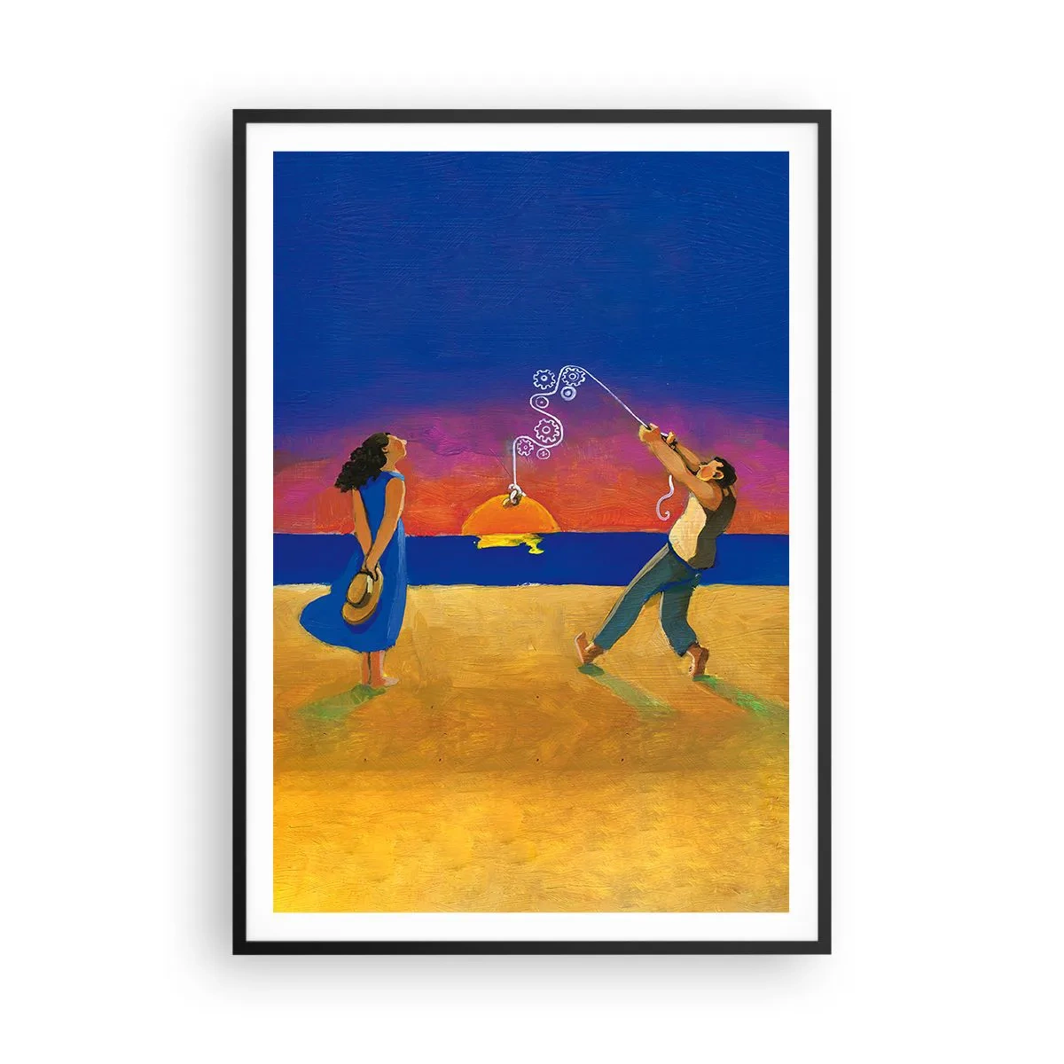 Pôster com moldura preta - Mais do que uma estrela do céu - 70x100 cm