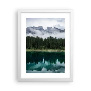 Pôster em moldura branca - Calma, silêncio, não vamos acordar a água... - 30x40 cm