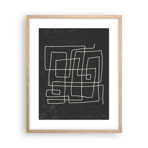 Pôster com moldura de carvalho claro - Não é tão simples - 40x50 cm