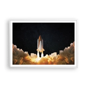 Pôster em moldura branca - Ad astra! - 100x70 cm