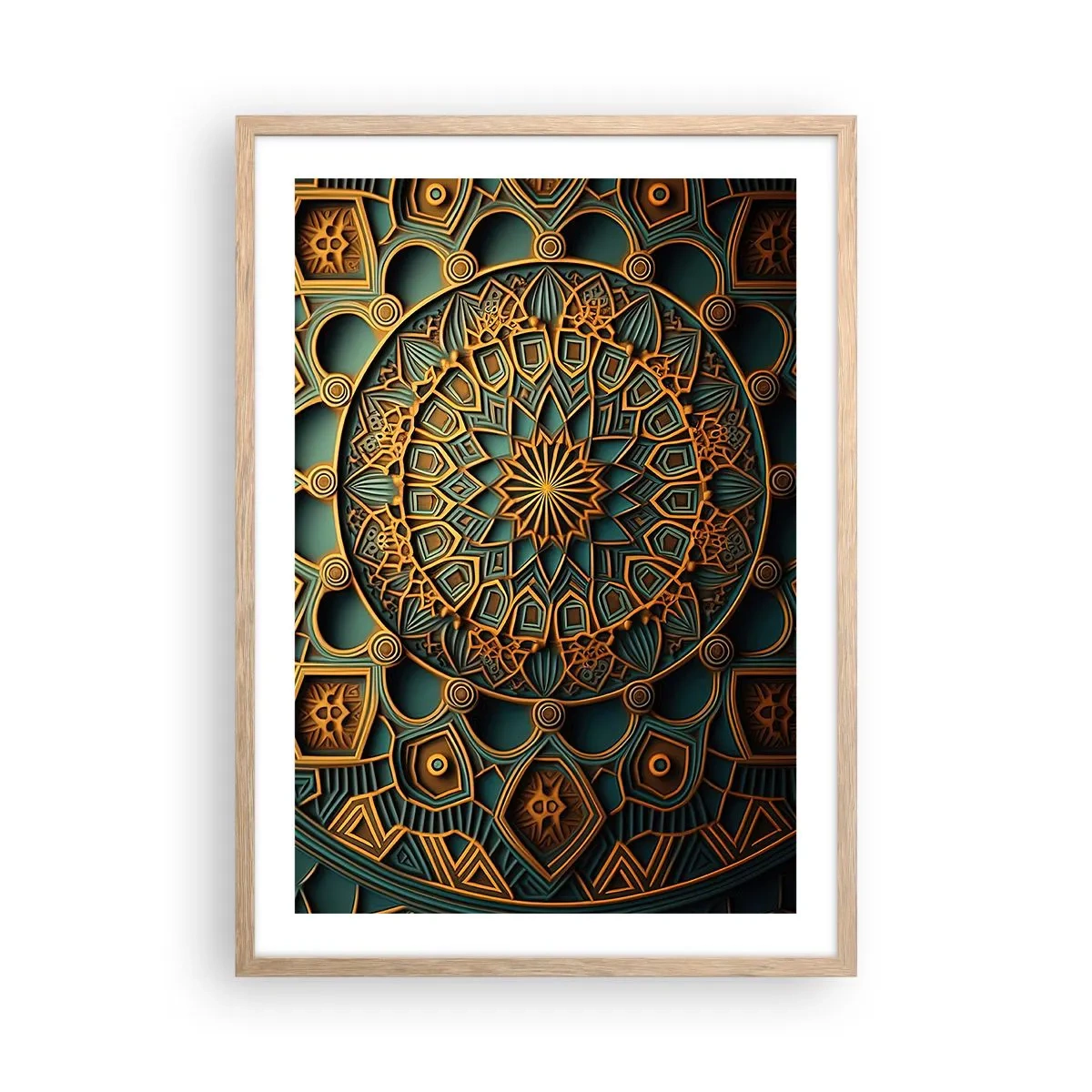 Pôster com moldura de carvalho claro - Em uma atmosfera árabe - 50x70 cm