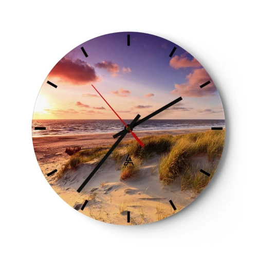 Relógio de parede - Relógio em vidro - Ar com cheiro de verão - 40x40 cm