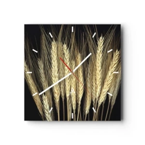 Relógio de parede - Relógio em vidro - Magia rústica - 30x30 cm