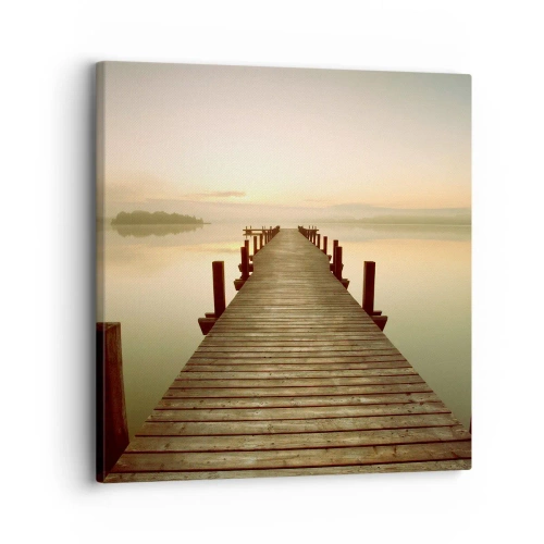 Quadro em tela - Antes do amanhecer, nascer do sol, luz - 30x30 cm