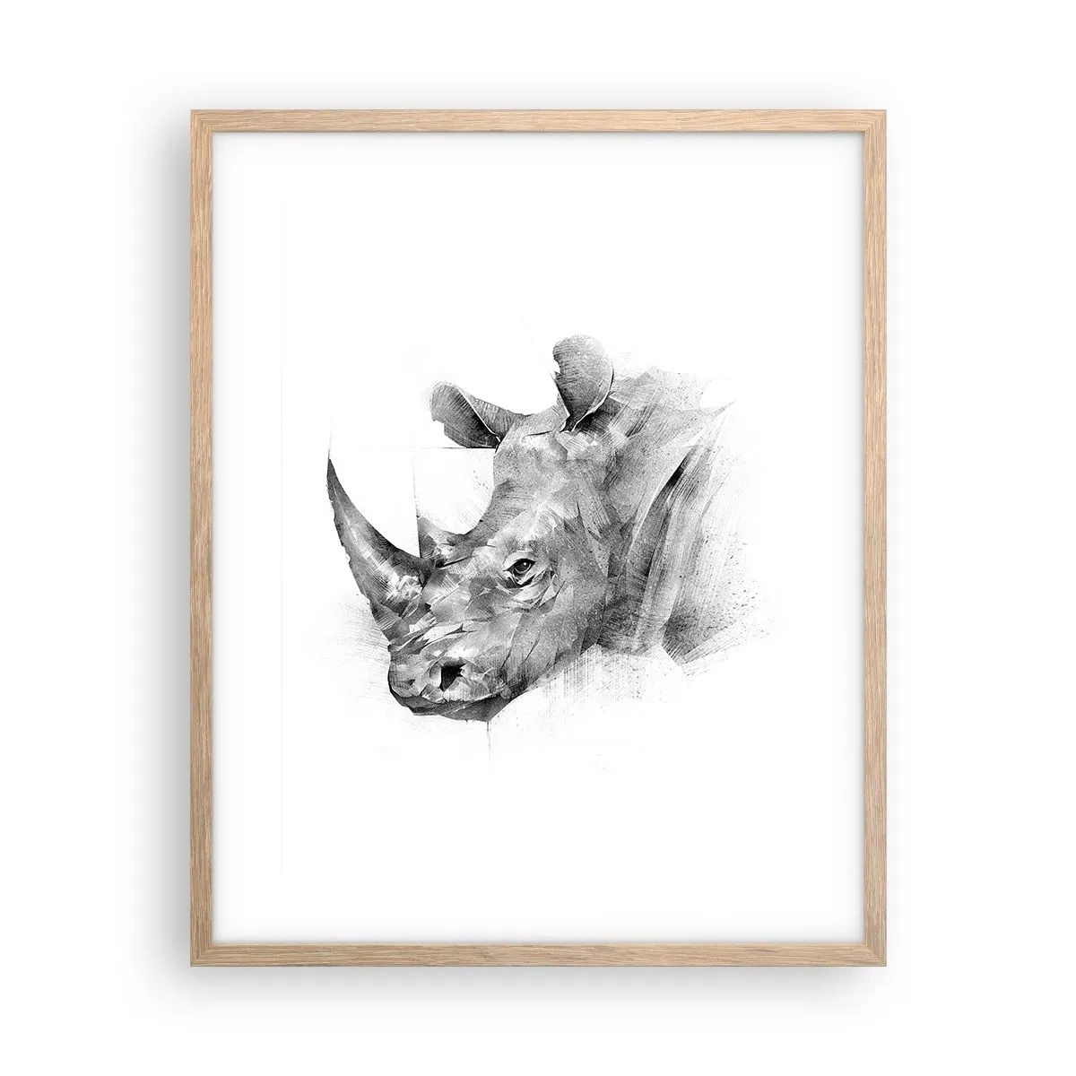 Pôster com moldura de carvalho claro - Retrato africano - 40x50 cm