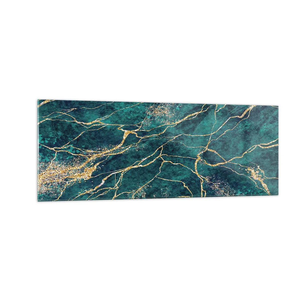 Quadro em vidro - Veia dourada - 140x50 cm