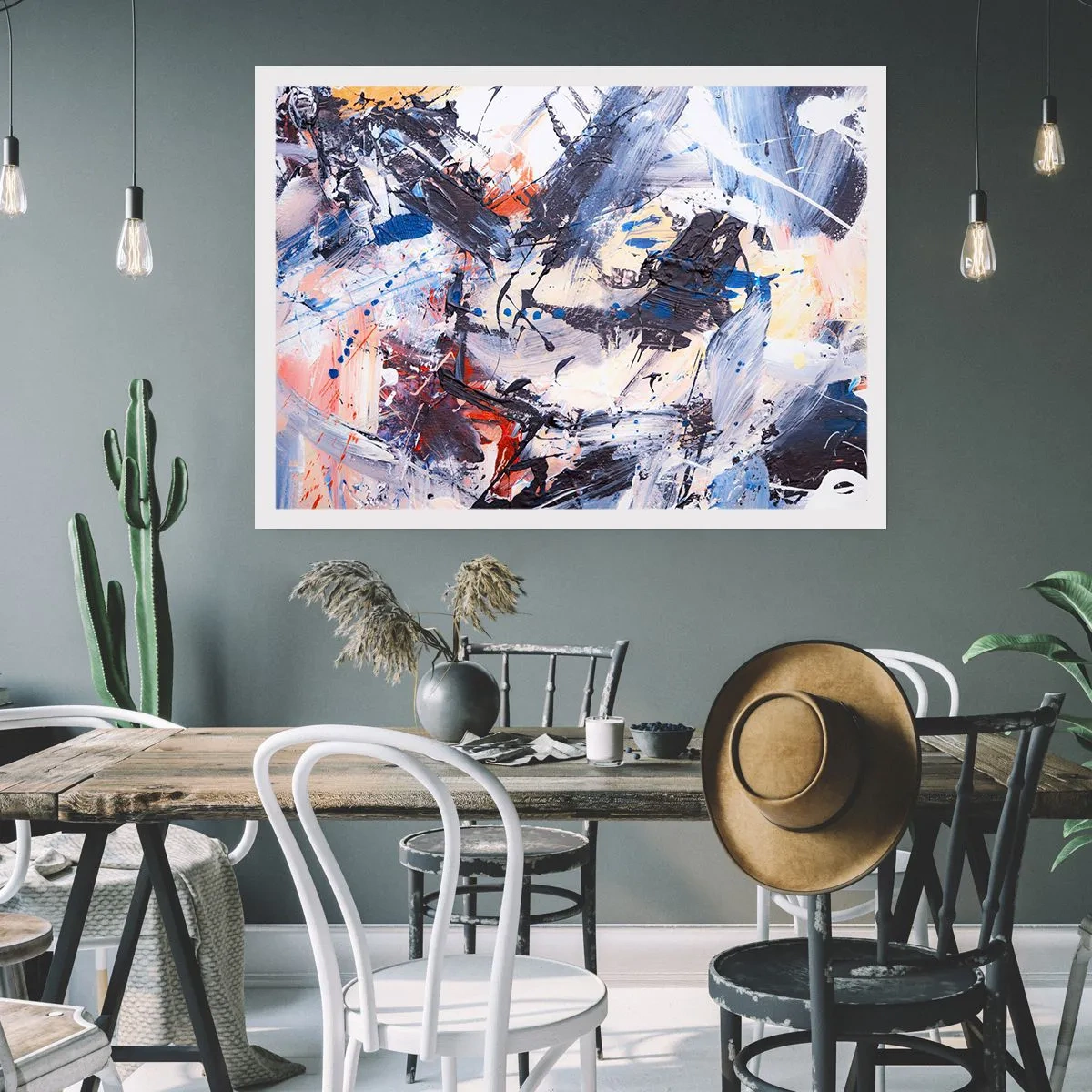 Pôster - Dança louca da abstração - 70x50 cm