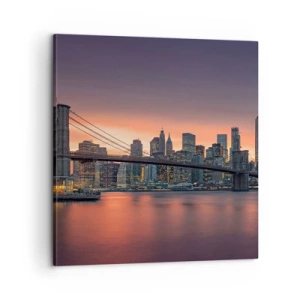 Quadro em tela - Imersa no silêncio lilás - 60x60 cm