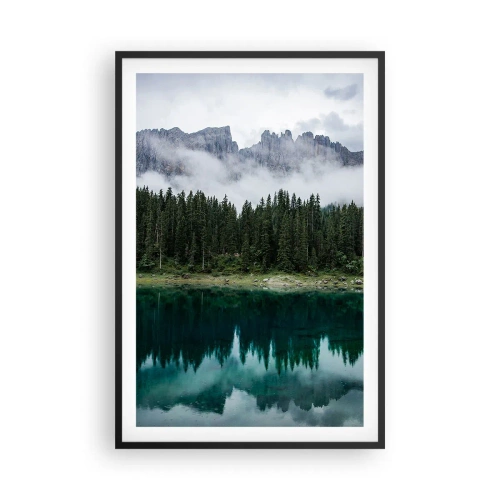 Pôster com moldura preta - Calma, silêncio, não vamos acordar a água... - 61x91 cm