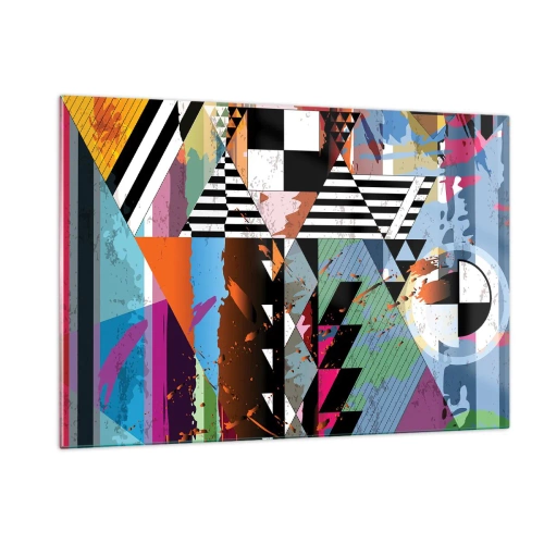 Quadro em vidro - Geométrica e organicamente - 120x80 cm