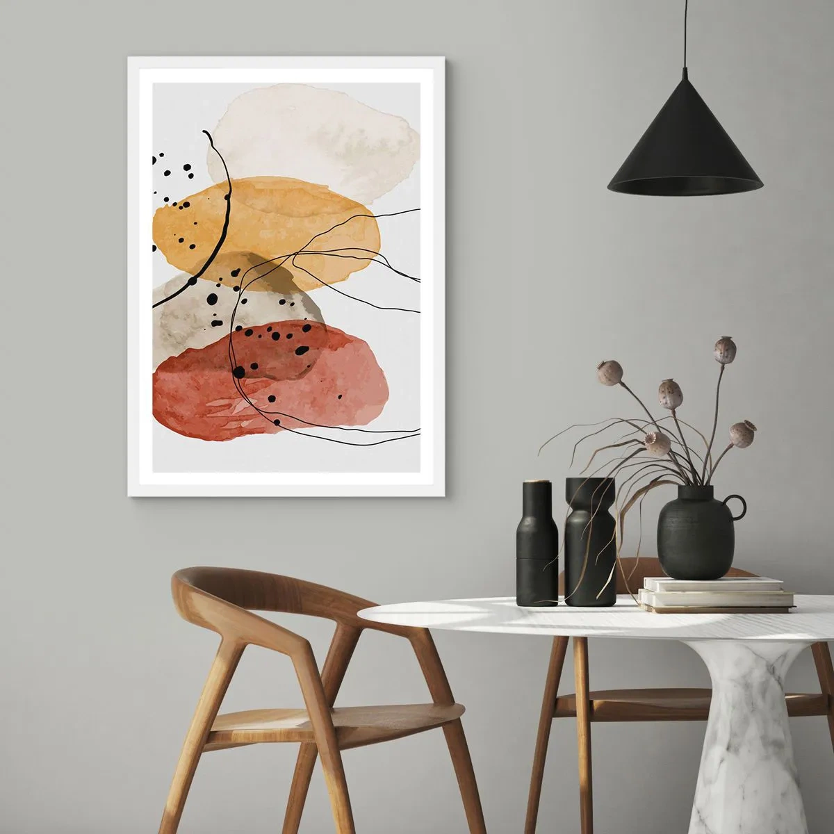 Pôster em moldura branca - Como o ar leve e transparente - 50x70 cm