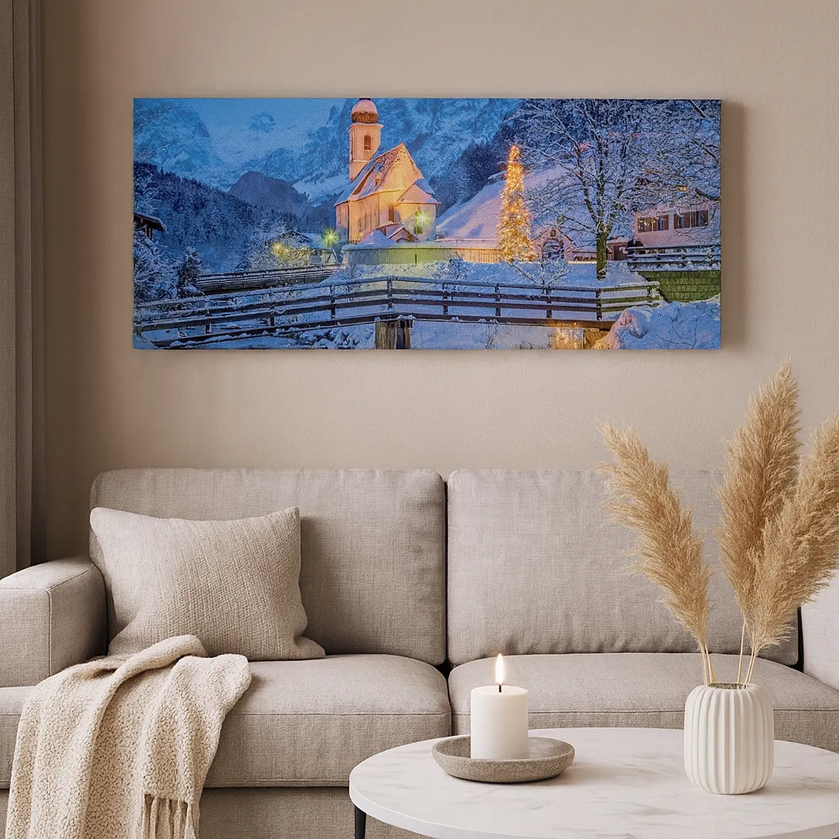 Quadro em tela - O Espírito do Natal - 30x30 cm